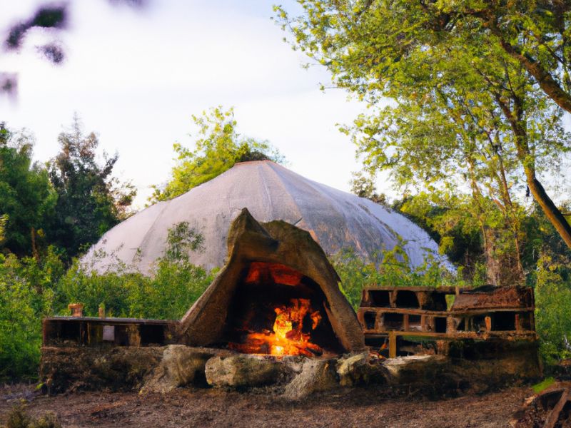 Temazcal, baño de vapor realizado con fogatas y hiervas