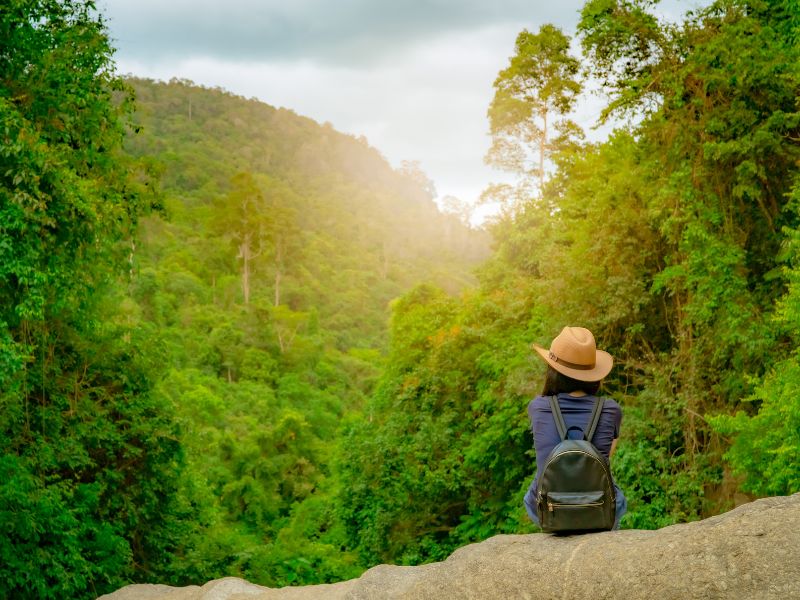 Viajar a la naturaleza para relajarse
